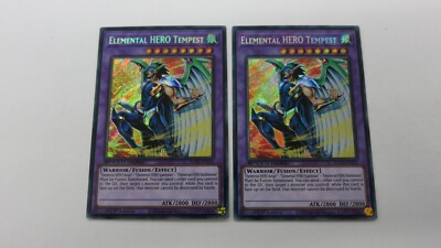 2x ELEMENTAL HERO TEMPEST 1ST ED  SGX2-ENA21  SECRET RARE YUGIOH  NM / UNPLAYED-image