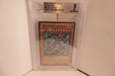 2006 Yugioh Enemy of Justice #EOJ-004 Destiny Hero - Dreadmaster 1st Edition 9-image