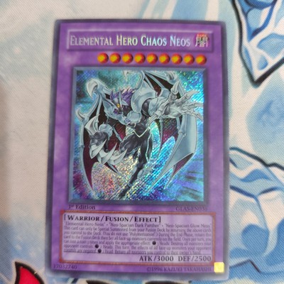 Yugioh English Elemental Hero Chaos Neos GLAS-EN036 Secret Rare Original-image