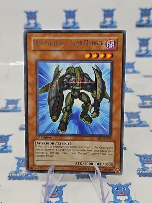 Destiny Hero - Fear Monger YuGiOh Card DP05-EN009 RARE LP 1ST EDITION-image