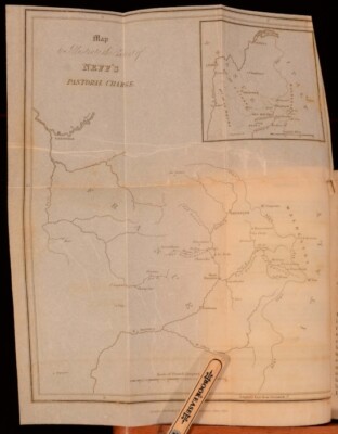 1833 William Gilly A Memoir of Felix Neff Second Edition Folidng Map Protestant-image