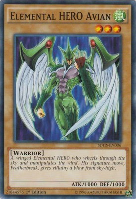 Elemental HERO Avian - SDHS-EN006 - Common - 1st Edition - Lightly Played-image
