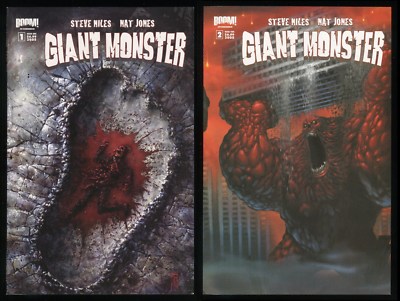 Giant Monster Comic Set 1-2 Lot Nat Jones art Kaiju Godzilla Gamera Pacific Rim -image