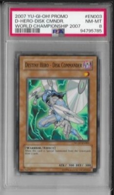 YUGIOH PSA 9 Destiny Hero - Disk Commander WC07-EN003 PSA 8-image