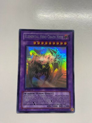 USA Seller Yugioh Elemental Hero Chaos Neos GLAS-EN036 Ghost Rare 1st Edition-image