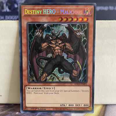 1ST EDITION DESTINY HERO-MALICIOUS 2020 RA03-EN001 YUGIOH CARD (NM)-image