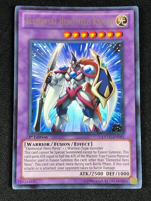 YUGIOH ELEMENTAL HERO NOES KNIGHT EXVC-EN093 1ST ULTRA PLAY/EDGE-WEAR-image