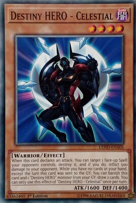 LEHD-ENA05 DESTINY HERO - CELESTIAL COMMON 1ST EDITION YuGiOh CARD-image
