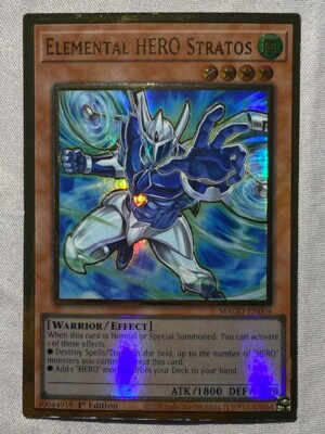 Elemental HERO Stratos MAGO-EN004 Maximum Gold 1st Edition-image