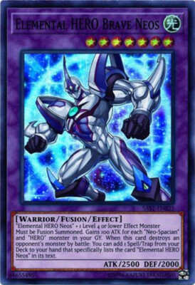 Yu-Gi-Oh Card - SAST-EN035 - ELEMENTAL HERO BRAVE NEOS (super rare holo) - NM/M-image