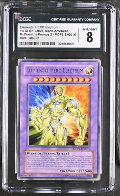 CGC 8 Yu-Gi-Oh! Elemental Hero Electrum MDP2-EN001K Redemption (STOCK PHOTO)-image