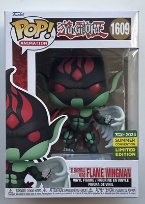 Funko Pop Yu-Gi-Oh! Elemental Hero Flame Wingman SDCC Shared 1609 W/ Protector-image