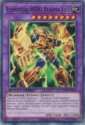 Yugioh! Elemental HERO Plasma Vice - SGX1-ENA26 - Common - 1st Edition Near Mint-image