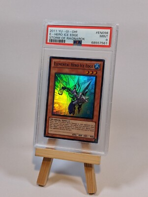 2011 Elemental Hero Ice Edge Storm of Ragnarok Yu-Gi-Oh #EN098 PSA 9-image