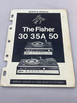 Fisher 30 35A 50 Original Service Manual Free Shipping-image