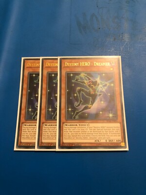 3x Ultra Rare Destiny Hero - Dreamer BLLR-EN024 1st Edition-image