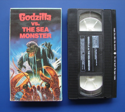 Godzilla vs The Sea Monster (1967) VHS Cassette Tape - Video Treasures 1987-image