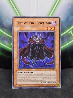 Yugioh Destiny Hero - Doom Lord DP05-EN001 Common 1st Edition NM-image