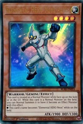 BLAR-EN053 ELEMENTAL HERO NEOS ALIUS ULTRA RARE 1ST EDITION YuGiOh CARD-image