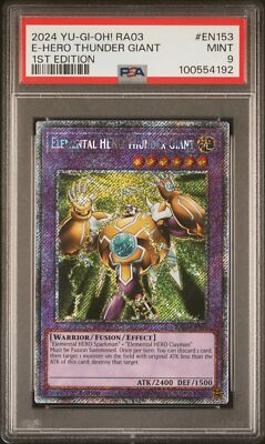 2024 YU-GI-OH! RA03-QUARTER CENTURY BONANZA ELEMENTAL HERO THUNDER GIANT PSA 9-image