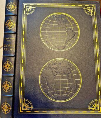 Collector's Edition, World Atlas, by Easton Press, full leather, top edge gilt!-image