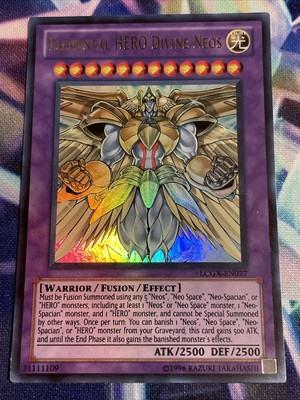 Yu-Gi-Oh! TCG Elemental HERO Divine Neos LCGX-EN077 Ultra Rare NM/M Unlimited-image