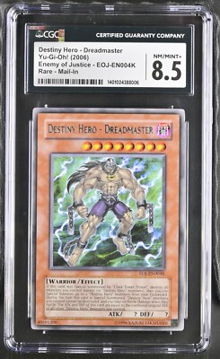 CGC 8.5 Yu-Gi-Oh! Destiny Hero Dreadmaster EOJ-EN004K Redemption (STOCK PHOTO)-image