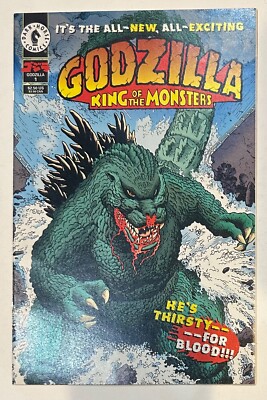 (1995) DARK HORSE COMICS GODZILLA KING OF THE MONSTERS #1 Art Adams Cover!-image