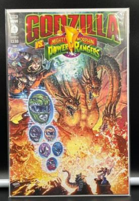 2022 IDW Comics Godzilla VS Mighty Morphin Power Rangers #4 Cover A-image