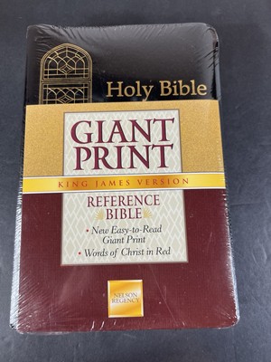 NELSON REGENCY Holy Bible KJV GIANT PRINT 881C Red Letter Concordance NEW Black-image