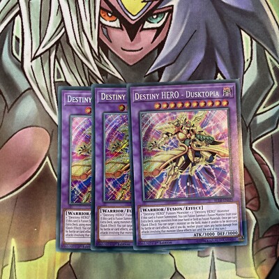 BLLR-EN025 x3 Destiny HERO - Dusktopia Secret Rare Excellent Condition Yugioh-image