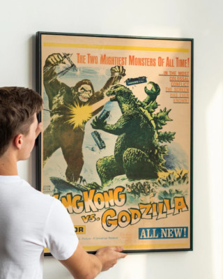King Kong vs. Godzilla 1963 Movie Poster Print Vintage Sci Fi-image