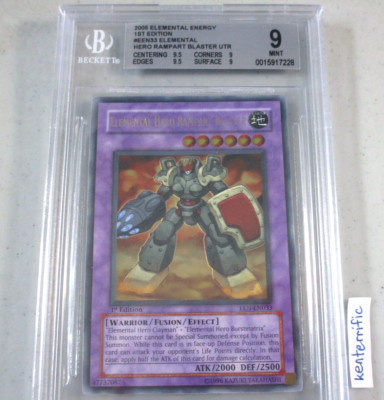 BGS 9 Elemental Hero Rampart Blaster EEN-EN033 1st Ultimate Rare English YuGiOh-image