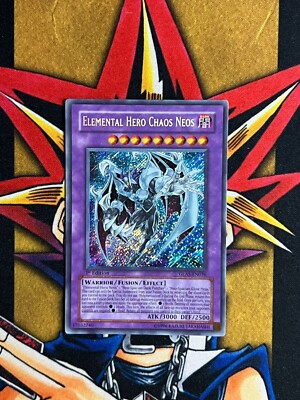 GLAS-EN036 Elemental Hero Chaos Neos Secret Rare 1st Edition NM Yugioh Card-image