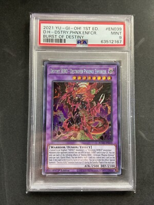 2021 YuGiOh! Destiny Hero Destroyer Phoenix Enforcer BODE-EN039 PSA 9-image