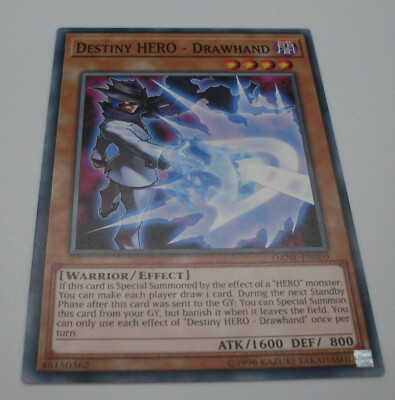 Yu-Gi-Oh Card - Destiny Hero - Drawhand - Warrior / Effect - Brown - Yugioh New-image