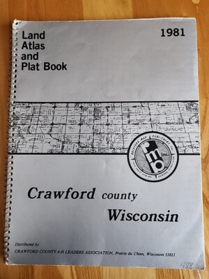 Crawford County Wisconsin Land Atlas & Plat Book Softcover Edition 1981 Maps (A2-image