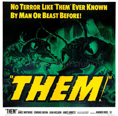 Them Monster Godzilla Movie Poster Giclee Canvas Print 22x22-image