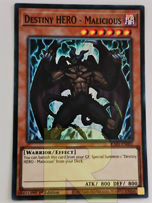 Malicious Hero Of Destiny / Destiny HERO® Super Rare® RA03-EN001® English-image