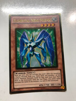 USA Seller Yugioh 1 X Elemental Hero Prisma GLD3-EN014 Limited Edition VLP / NM-image