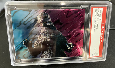 GODZILLA  1996 CHROMIUM AMADA #8 Graded 10 MINT SUPER COOL! VINTAGE-image
