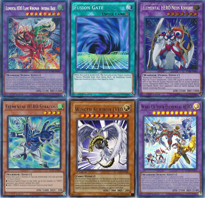 Yugioh Jaden 2024 Deck - Wake Up Elemental HERO - Flame Wingman Infernal Rage NM-image