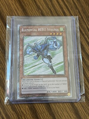 YuGiOh ELEMENTAL HERO STRATOS Platinum Secret Rare RA03-EN177-image