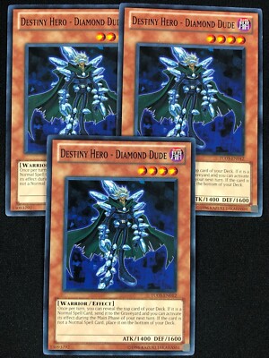 YUGIOH DESTINY HERO DIAMOND DUDE TU03-EN012 COMMON X3 (NM)-image