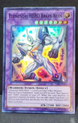 Yu-Gi-Oh! - Elemental HERO Brave Neos super  (SAST-EN035) +BONUS -image