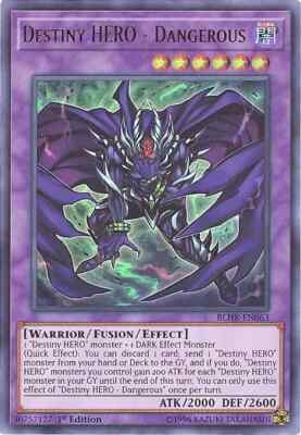 BLHR-EN063 DESTINY HERO - DANGEROUS ULTRA RARE NM 1ST EDITION-image