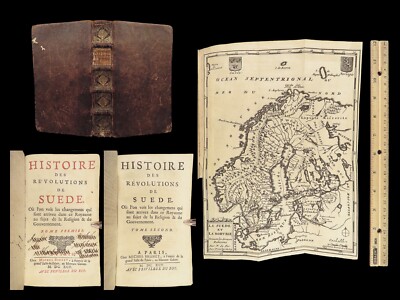 1695 History of SWEDEN 1ed Swedish WARS Vertot Denmark Scandinavia MAP Russia-image