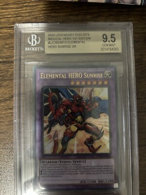 BCG 9.5 - Yu-Gi-Oh Card - LED6-EN012 - ELEMENTAL HERO SUNRISE (ultra) - GEM MINT-image