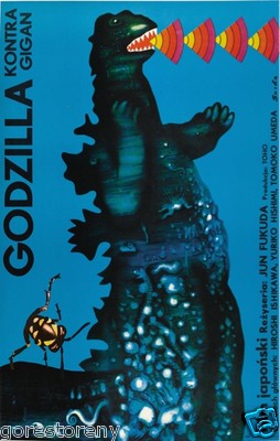 GODZILLA Movie Poster Gojira Monster Gigan Czech Polish Rare Art-image