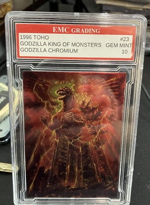 GODZILLA  1996 CHROMIUM AMADA #23 Graded 10 MINT SUPER COOL! VINTAGE-image